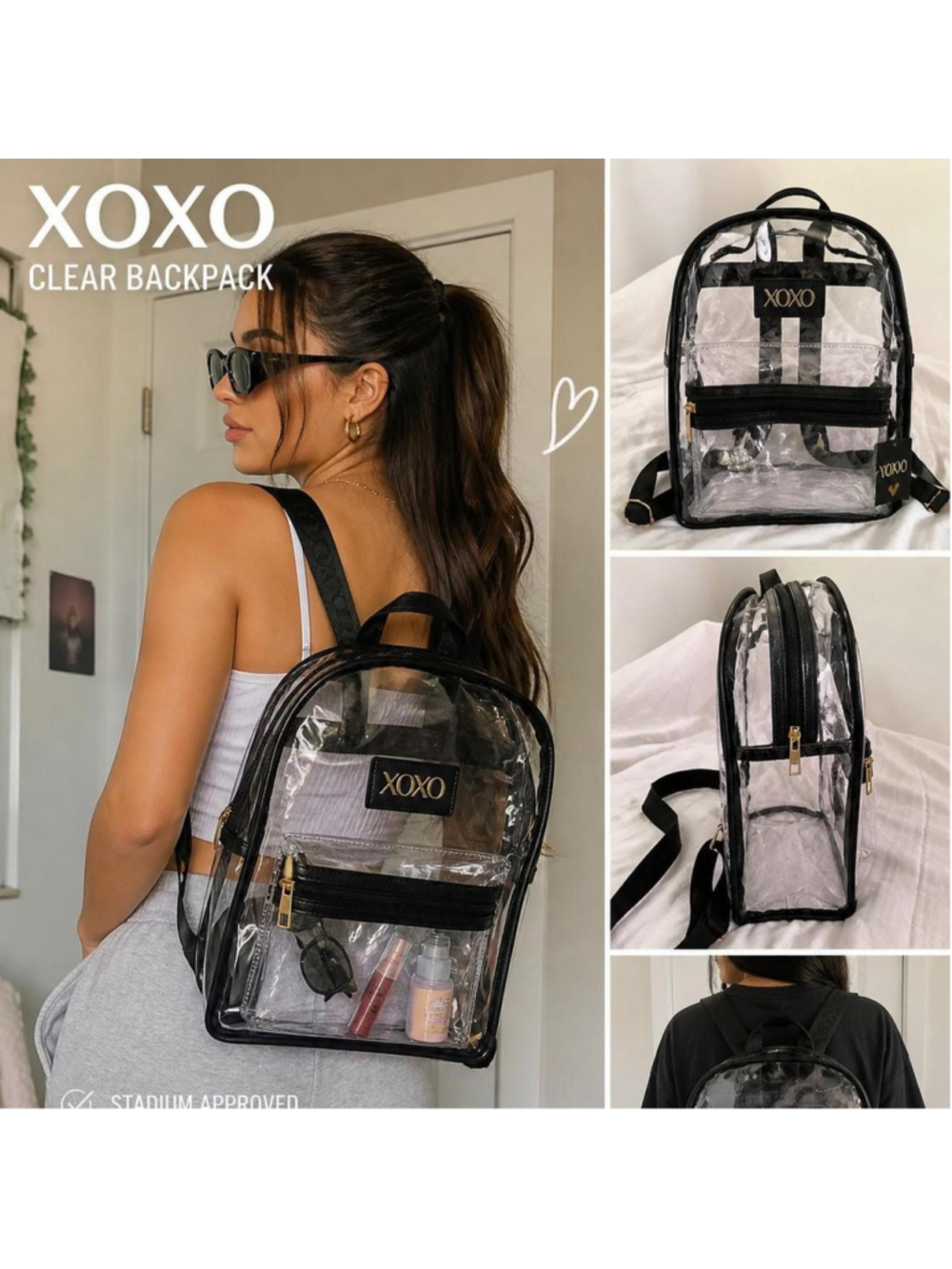 ✨ Clear XOXO Backpack ✨️
Brand: XOXO
Condition: New with tags
Style: Clear ba